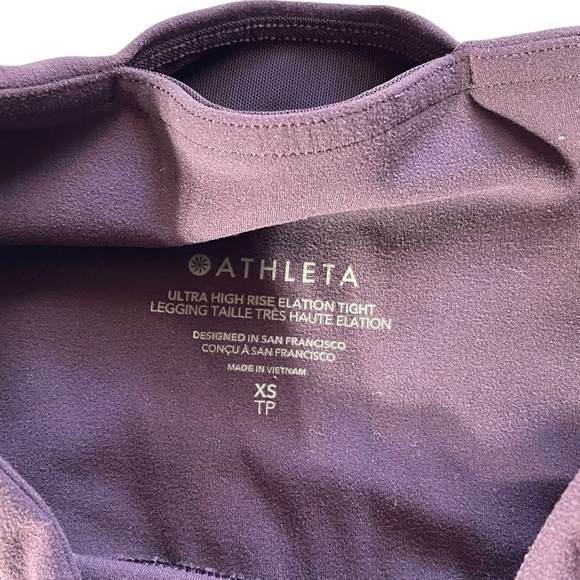 Athleta Ultra High Rise Elation Tight Leggings Women Size XS Purple 7/8 - Picture 4 of 13